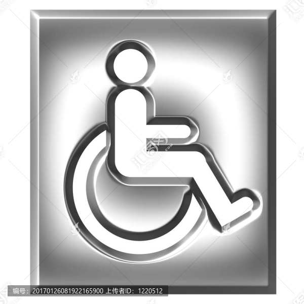 3D銀特殊需要標(biāo)志