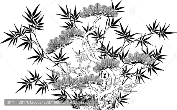 竹的剪影
