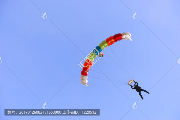 五顏六色的降落傘