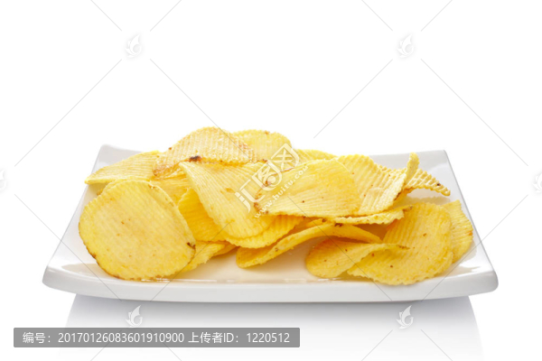盤(pán)子上的土豆片