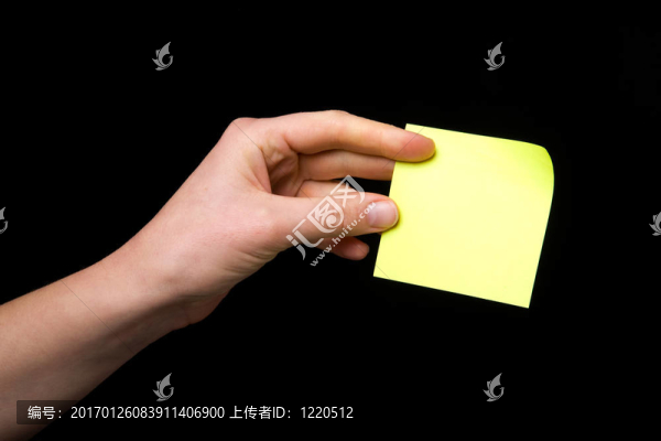 手上粘的筆記