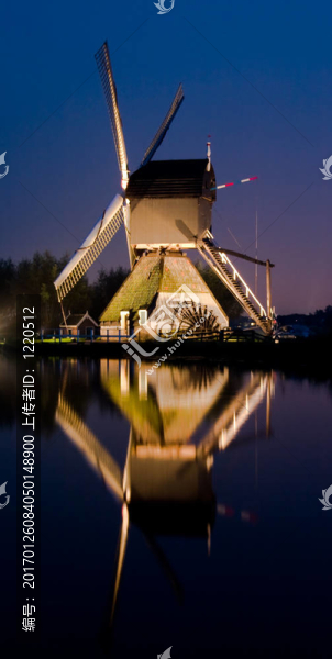 風(fēng)車在Kinderdijk；荷蘭