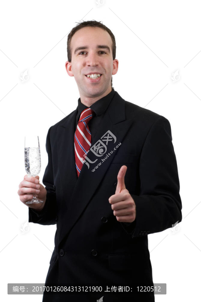商人慶祝