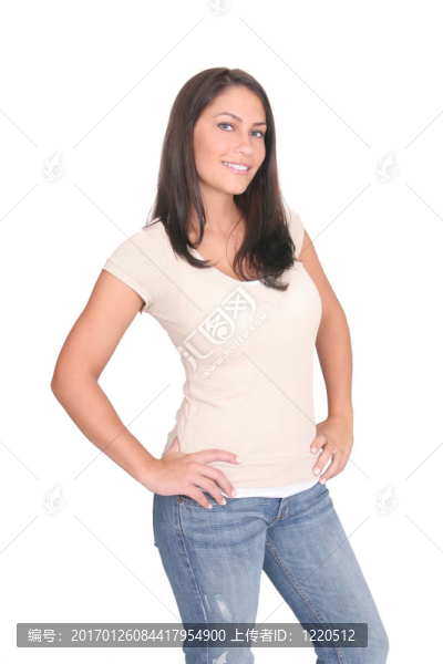 半長漂亮的女人