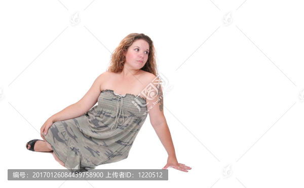 傾斜的女人