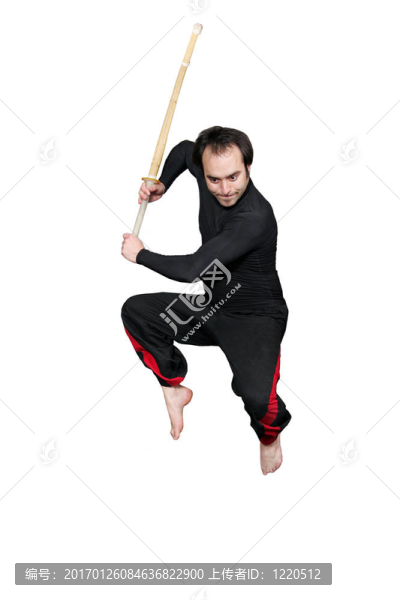 跳躍的武術(shù)藝術(shù)家