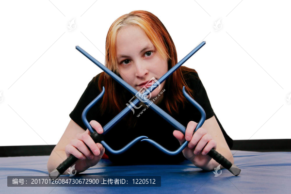 武術(shù)與賽的女孩