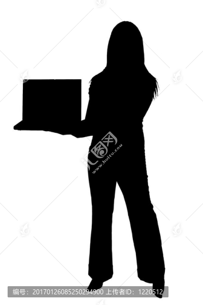 女人的筆記本電腦