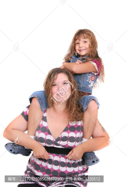 母親和女兒在一起