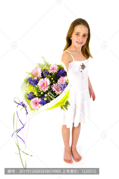 一個(gè)flowergift女孩