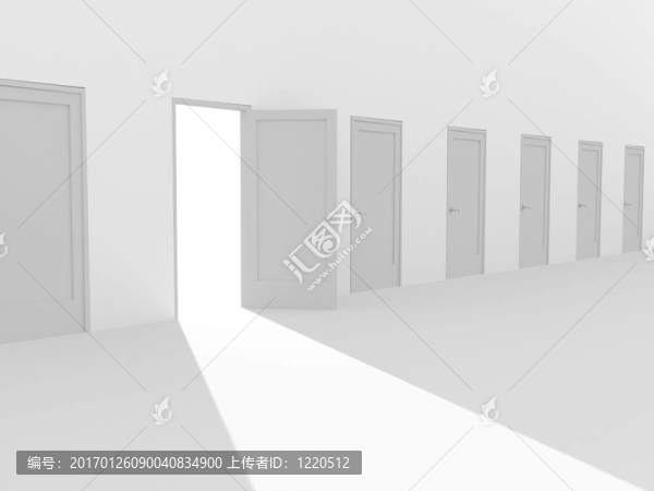 打開3D門中的一排緊閉的門