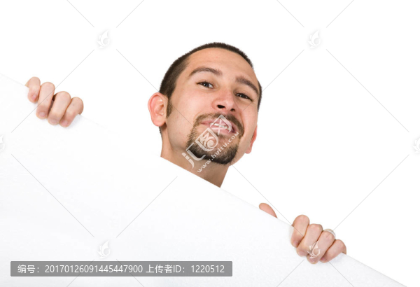 生意人偷窺過(guò)的白色橫幅