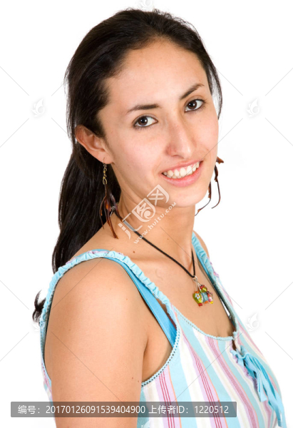 休閑的女性肖像