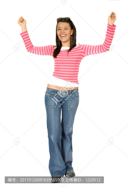 女孩在白色跳舞
