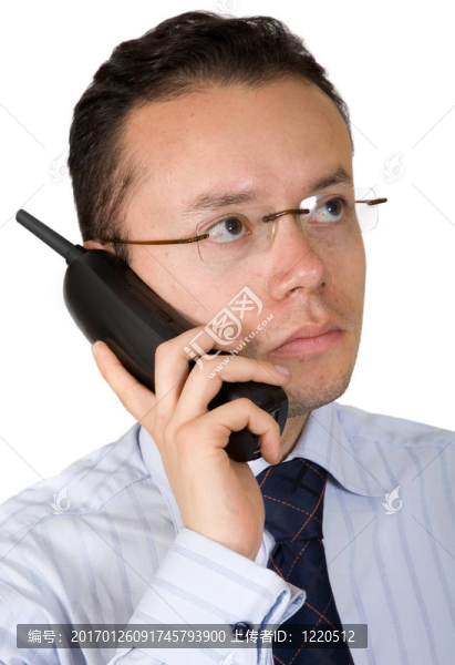 模擬電話的商人