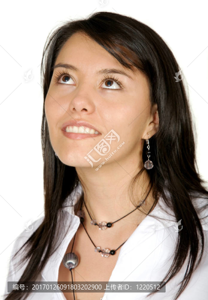 沉思的女商人