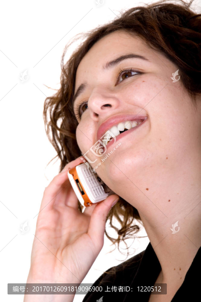 商業(yè)婦女在電話里