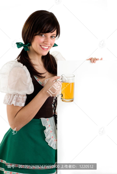 啤酒女孩與標(biāo)志