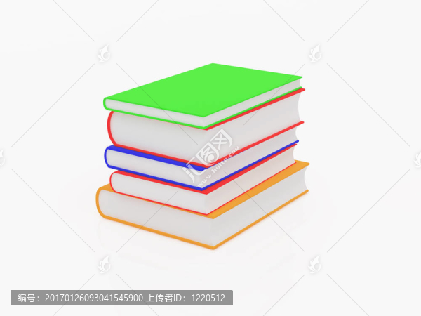 白色背景的書