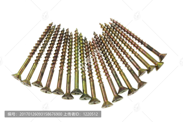 排列的螺絲