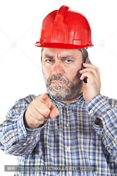 激怒了的建筑工人