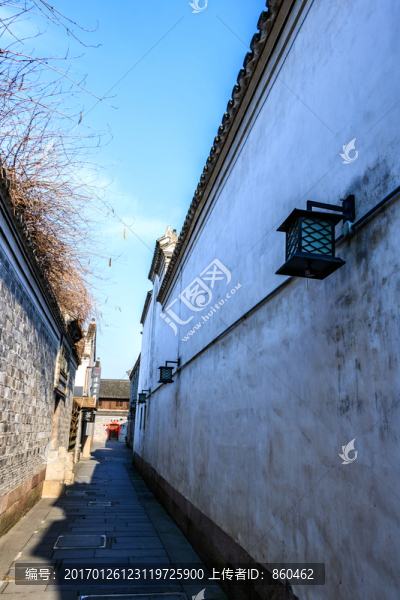 江南仿古街巷,仿古建筑,街景