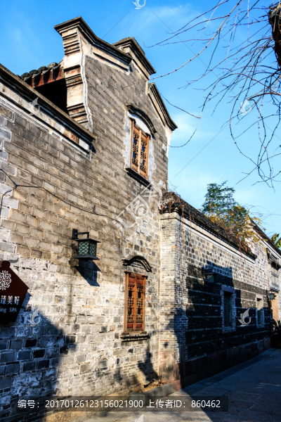 江南仿古街巷,仿古建筑,街景