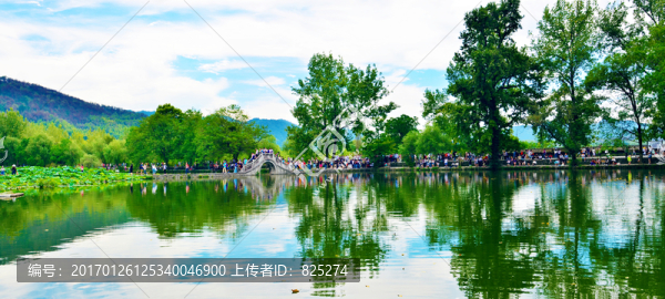 宏村全景,徽派建筑