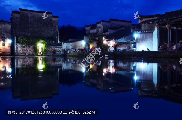 徽派建筑,宏村夜景