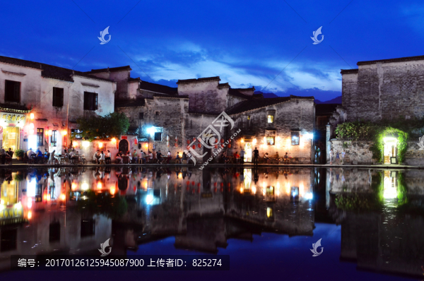 徽派建筑,宏村夜景