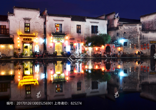 徽派建筑,宏村夜景