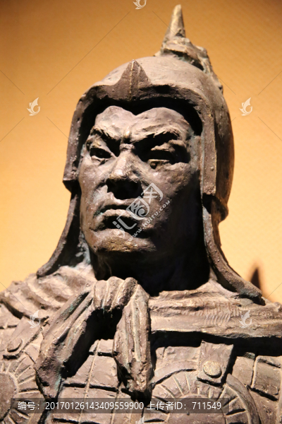 謝玄雕像,頭部
