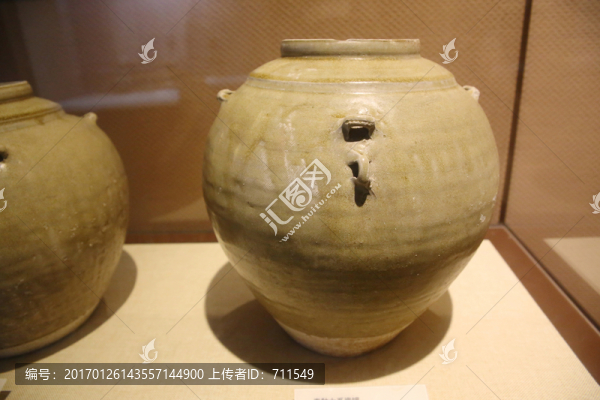 青釉六系瓷罐,東漢