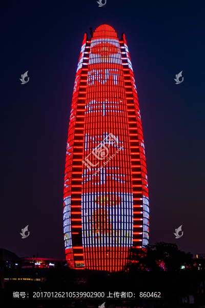 寧波財(cái)富中心燈光,城市中心