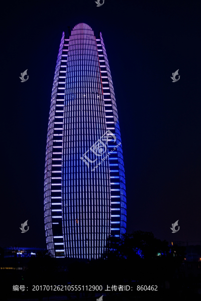 寧波財(cái)富中心燈光,城市中心