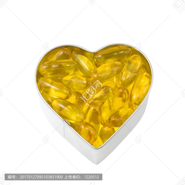銀心上的鮭魚油