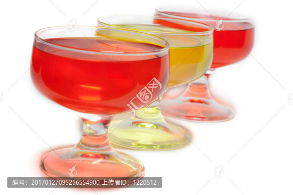 黃色；紅色果凍對角線