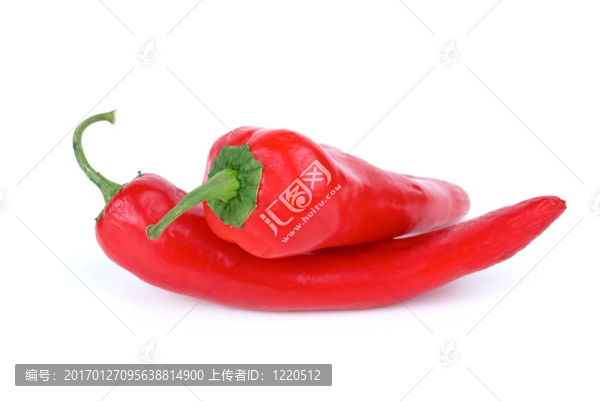 一對枯萎的紅甜椒