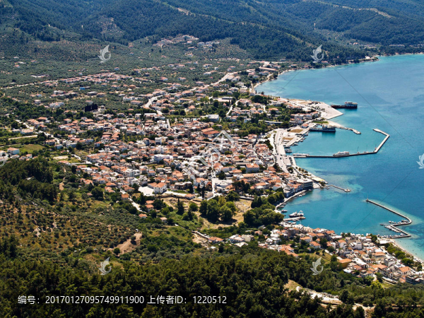 Limenas；Thassos；鳥瞰