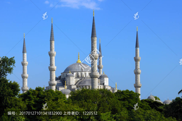 藍(lán)色清真寺；從土耳其Sultanahmet；伊斯坦布爾；