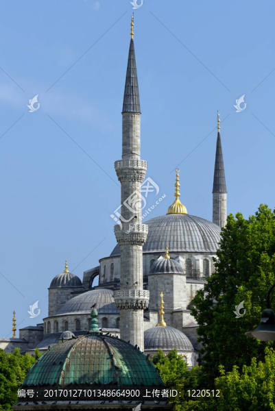 藍(lán)色清真寺；從土耳其Sultanahmet；伊斯坦布爾；
