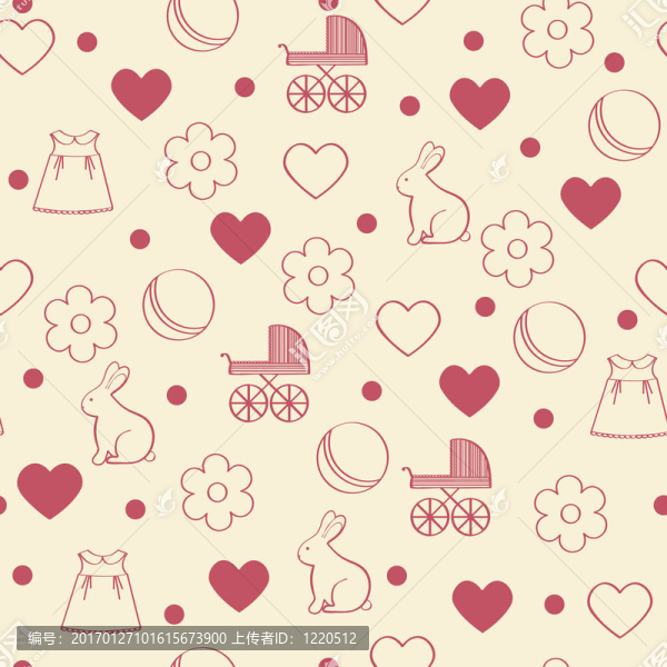 無縫寶貝背景。