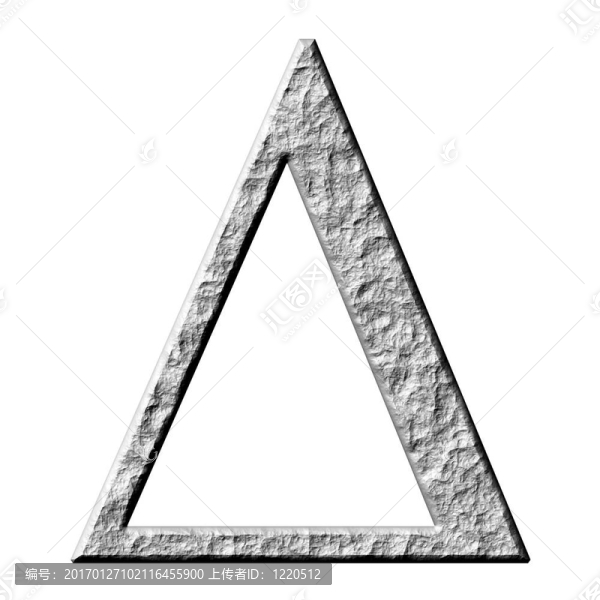 3D石希臘字母三角洲