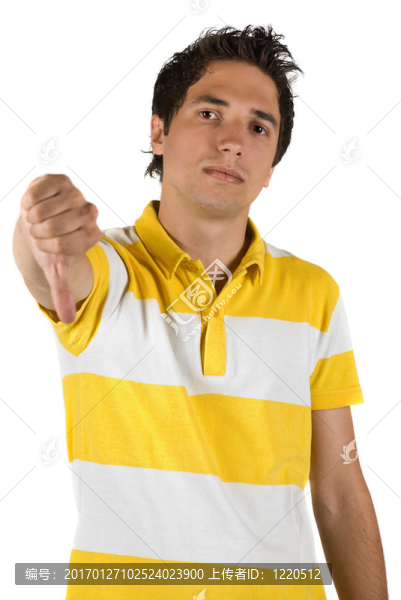 悲傷的人拇指向下