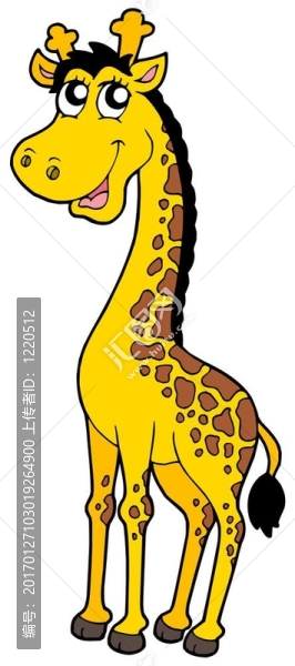 可愛的卡通長頸鹿