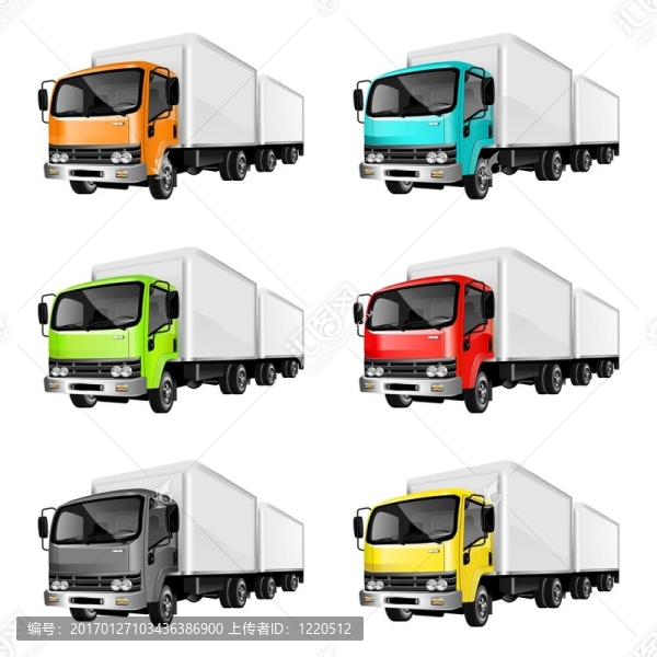 五顏六色的卡車