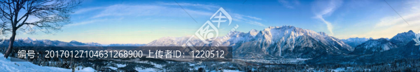 高山冬季全景