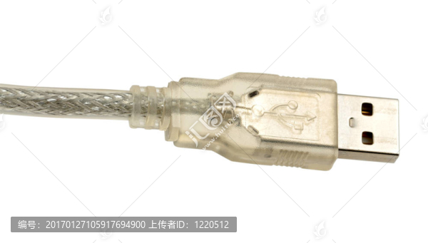 USB電纜孤立在白色背景