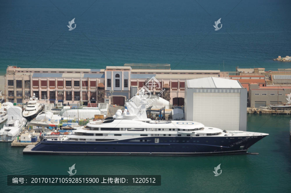 巴塞羅那碼頭鳥瞰圖；西班牙