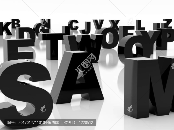黑色的字母